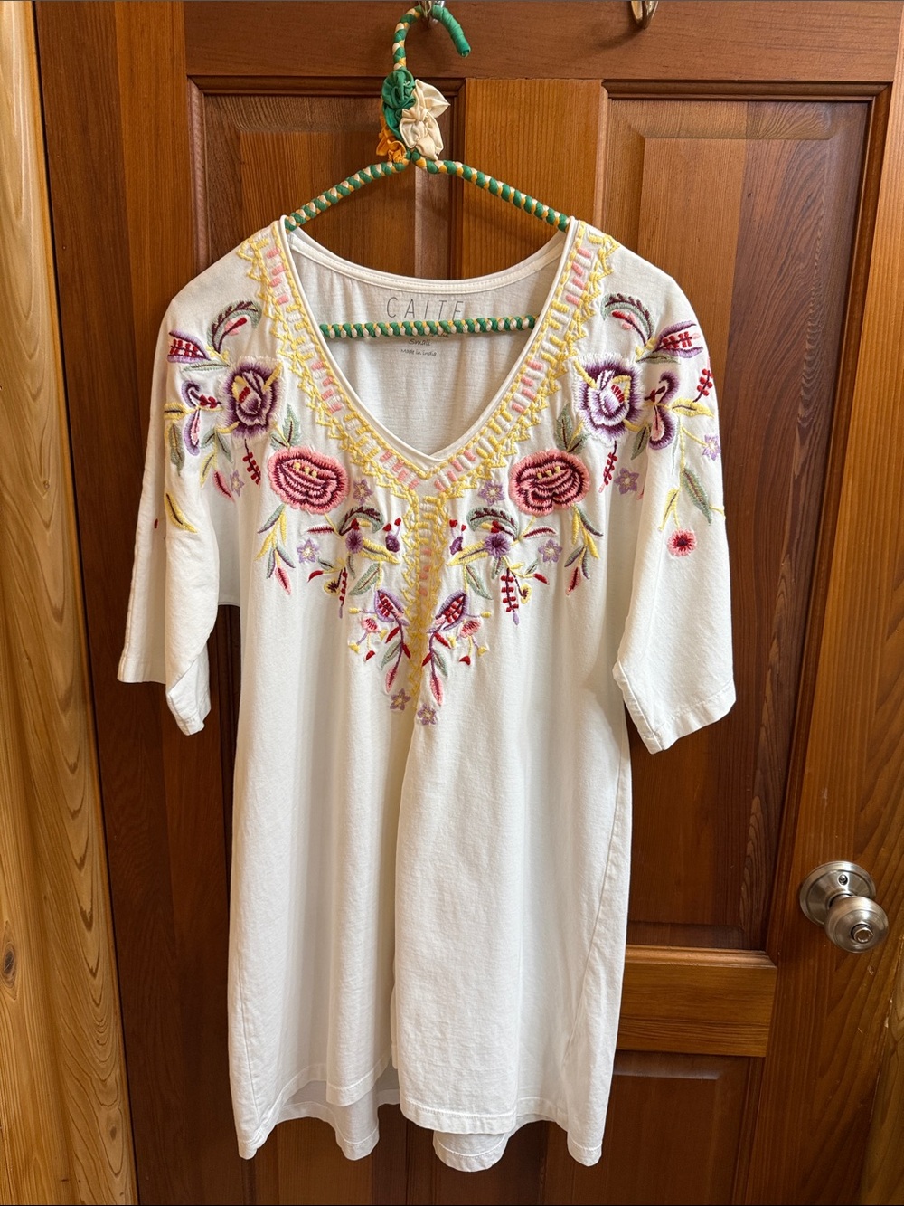 Caite hand embroidered dress